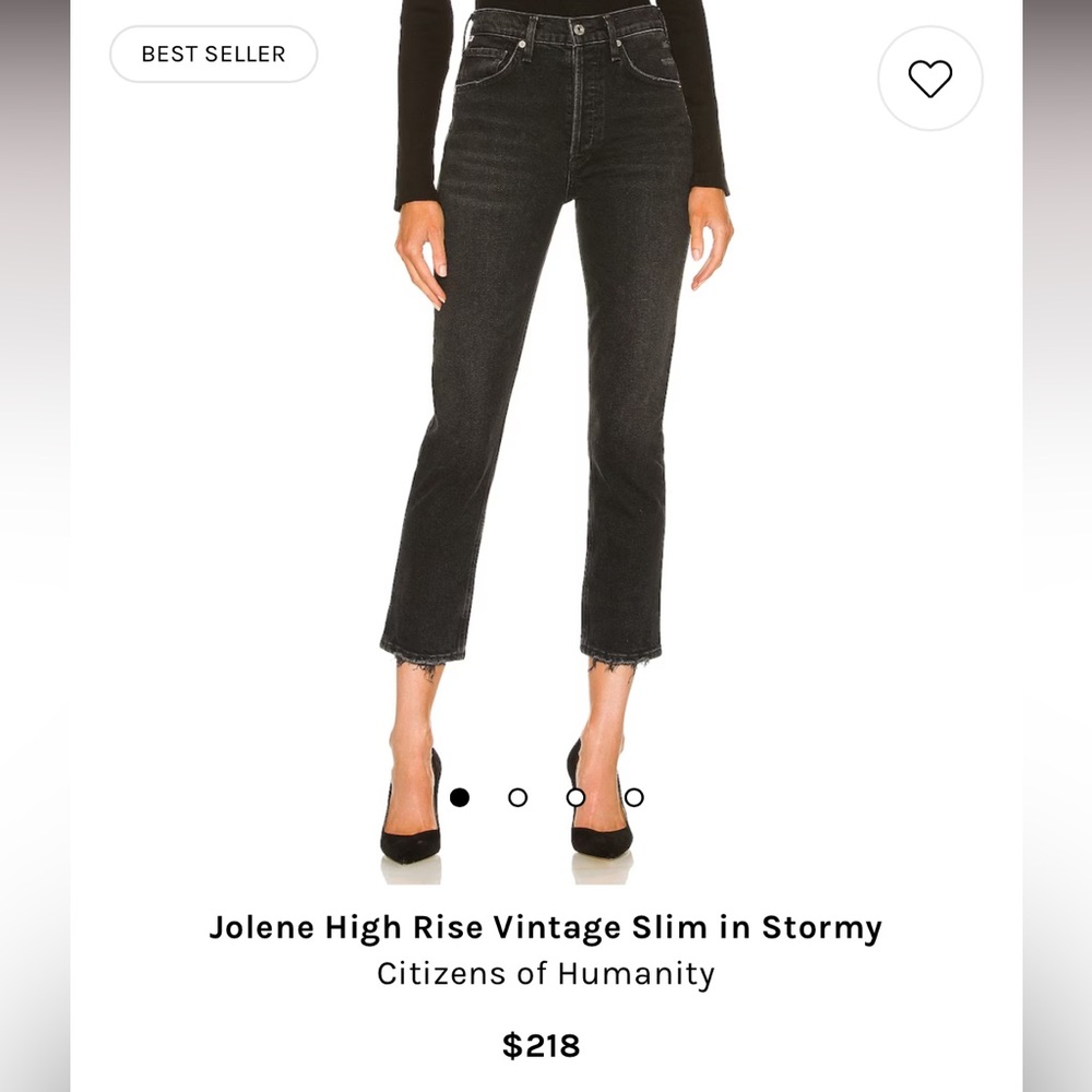 Citizens of Humanity Jolene Vintage High Rise Jean Size 24 NWT Color: Stormy